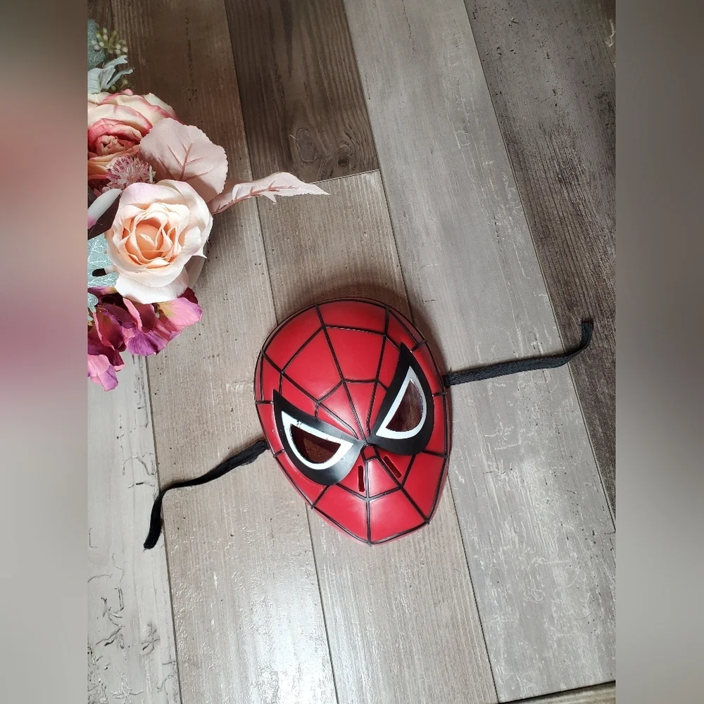 Marvel Spider-Man Spiderman Youth Costume Cosplay Mask Hard Plastic Halloween - Picture 9 of 13
